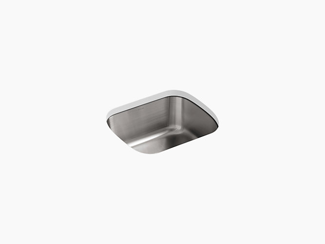 Stainless Steel KOHLER K-3164-NA Undertone Rounded Single-Basin Undercounter Kitchen Sink